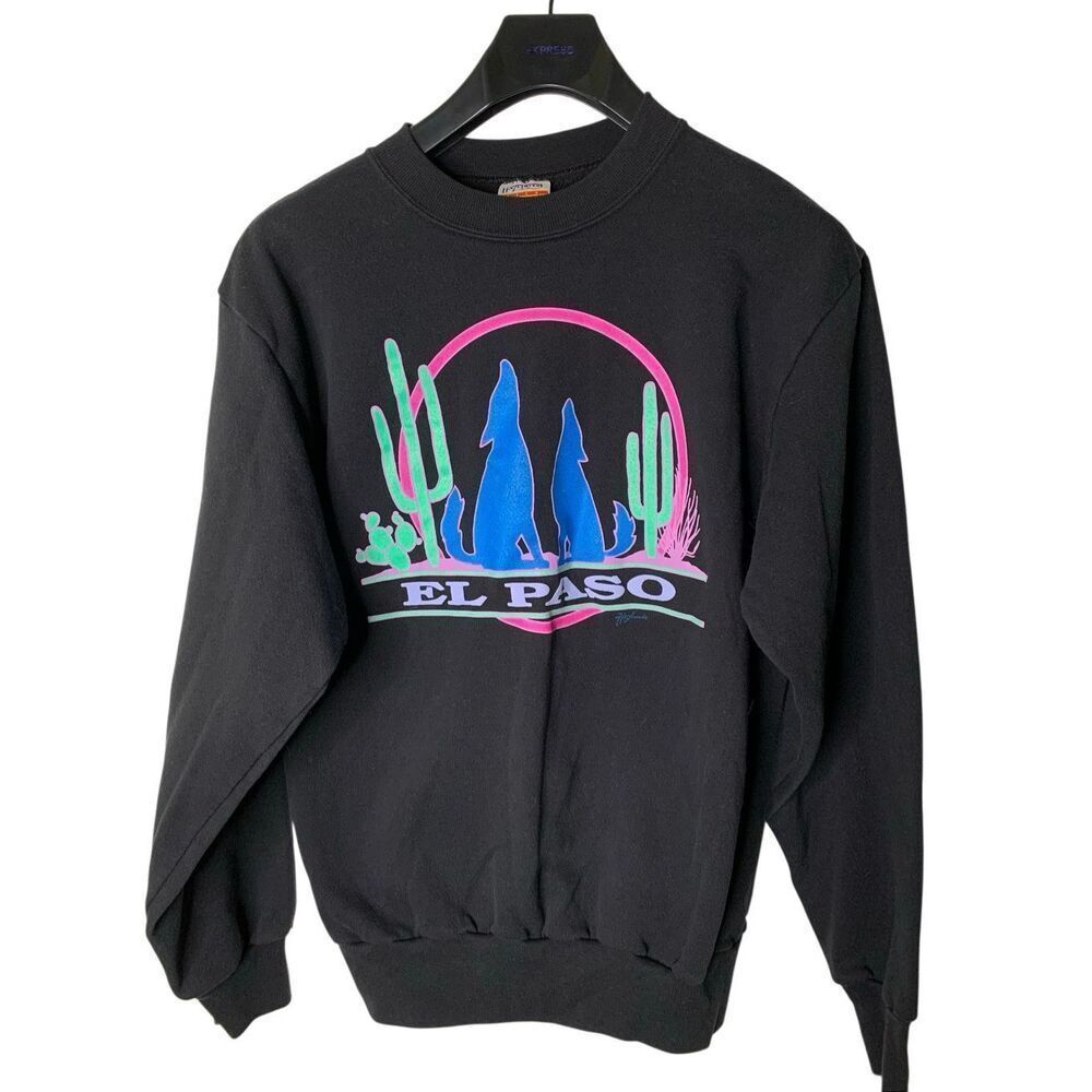 Vintage El Paso Texas Hazelwood Team Premo Made in USA sweatshirt black large